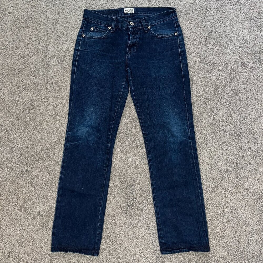 NAKED & FAMOUS DENIM SKINNY GUY Dark Wash Straight Leg Men's Jeans 31 (FITS 30")
